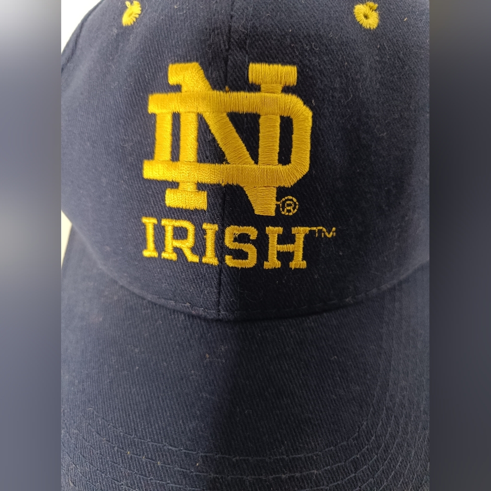 Vintage University of Notre Dame Hat Cap Fighting Irish Blue Yellow College NCAA